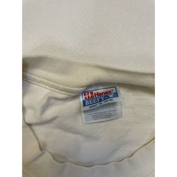 VINTAGE Shark T-457 Graphic T-shirt Men XL White Short Sleeve - Picture 9 of 10